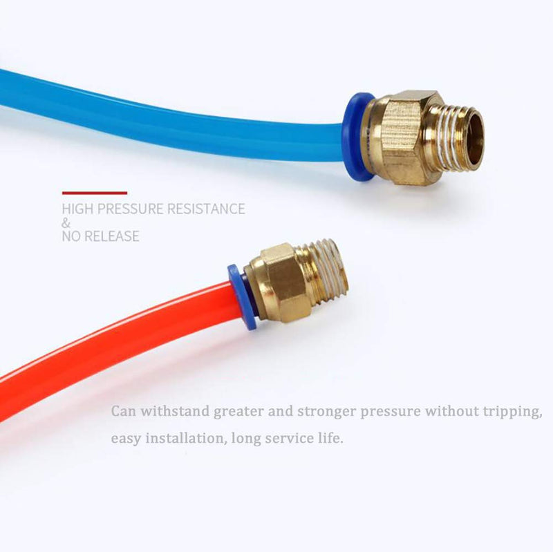 [Australia - AusPower] - PC4-01 Push to Connect Fittings, 4mm Tube OD x 1/8” G Thread, Straight Pneumatic Quick Fitting Air Line Connector 20Pcs 4mm OD x 1/8” G 