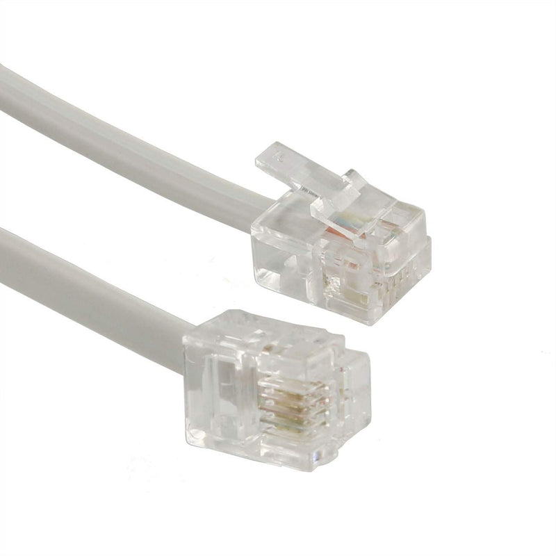 [Australia - AusPower] - E-outstanding 2 Pcs Two Way Telephone Splitters 1 Male to 2 Female Converter Cable RJ11 6P4C Telephone Wall Adapter Distributor 