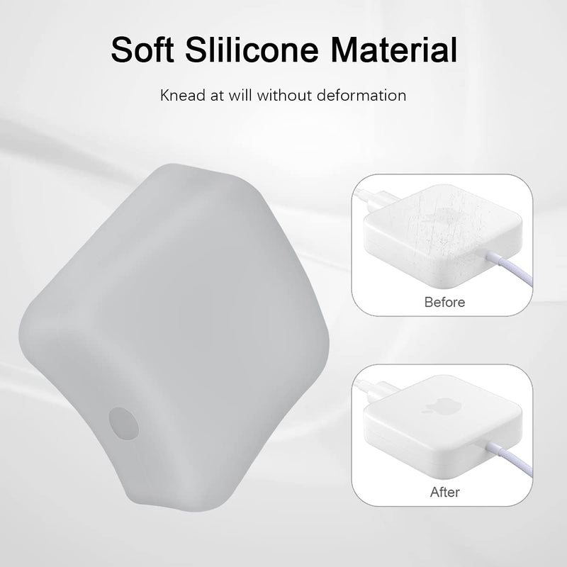 [Australia - AusPower] - Seltureone Compatible for 2021 Apple iMac 143W Power Adapter Cover, Silicone Protective Case Sleeve, Shock Absorption Washable, Gray 