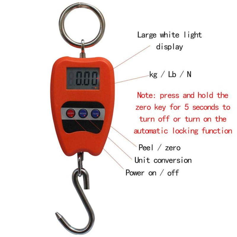 [Australia - AusPower] - Hanging Weight Scale Industrial Heavy Duty for Farm, Hunting, Bow Draw Weight, Big Fish & Hoyer Lift with Accurate Sensor Digital, Professional (440 LBS) 440 LBS 