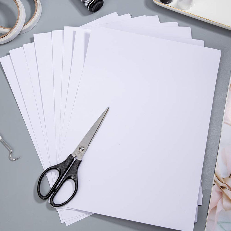 [Australia - AusPower] - BENECREAT 18PCS A4 Size White Double Sided Tape Sheets 8.3x11.5 Inch Strong Adhesive Tap Sheet (0.1mm) for Arts Craft Photo Albums Handbook Making Easter Decoration 11.5x8.3 Inch 