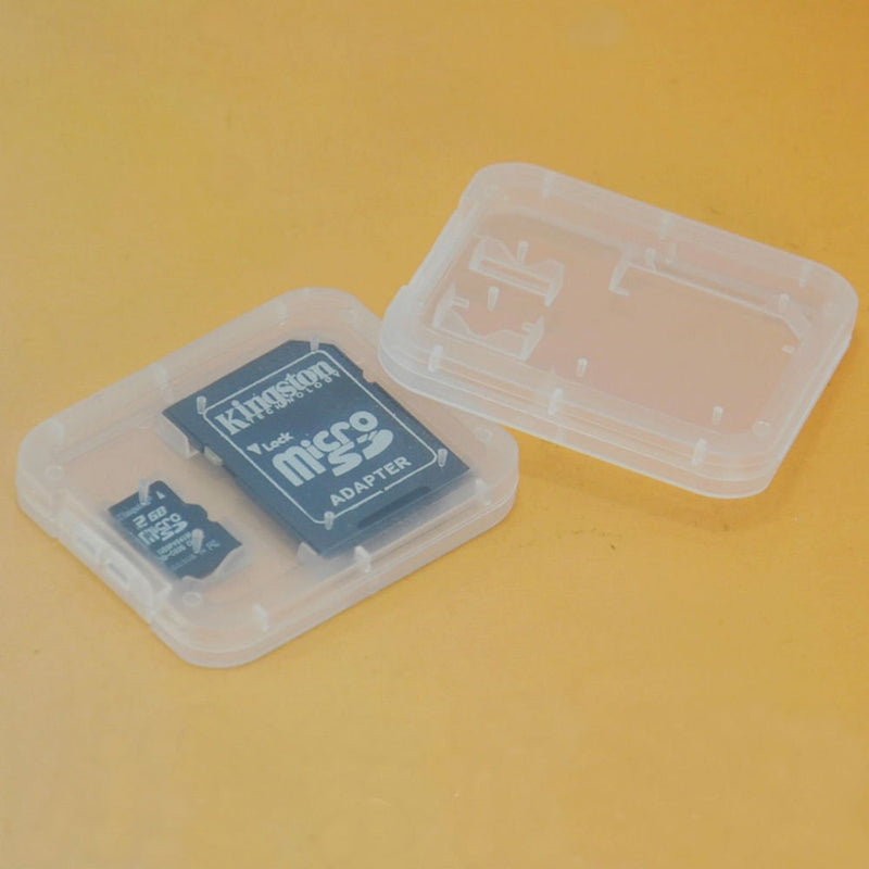 [Australia - AusPower] - AKOAK 10pc Collection Clear Plastic Memory Card Case Holder for SD SDHC and Micro SD Memory Card 