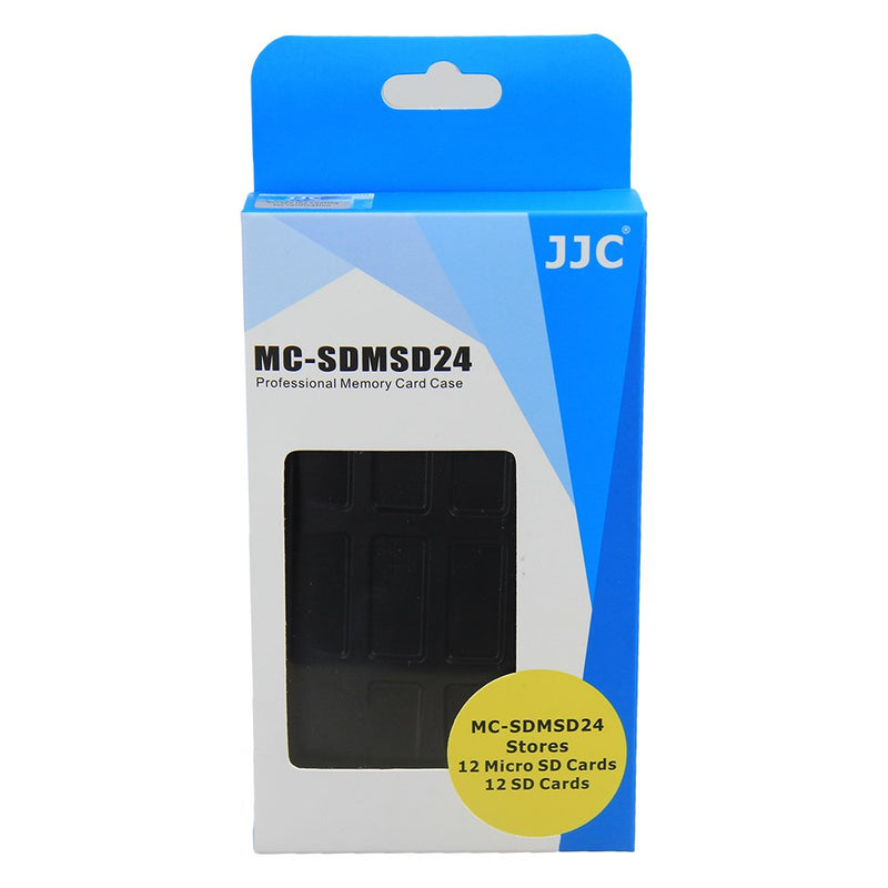 [Australia - AusPower] - JJC MC-SDMSD24 Water-Resistant Holder Storage Memory Card Case for 12 SD Cards + 12 Micro SD Cards 