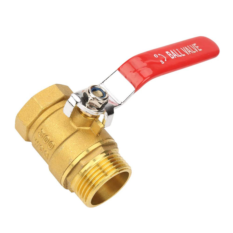 [Australia - AusPower] - Brass Ball Valve,1" BSP DN25 Level Handle Brass Pipe Ball Valve Male and Female Thread 