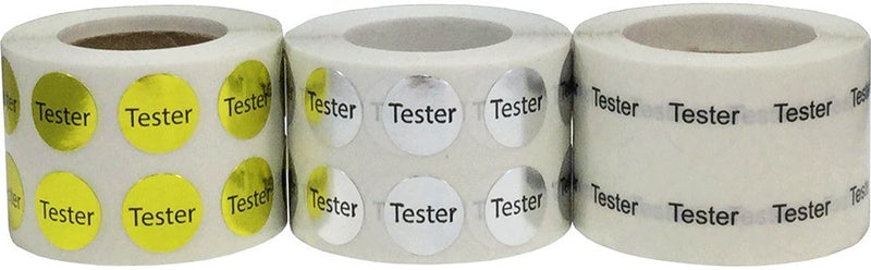 [Australia - AusPower] - Cosmetic Tester Labels Bulk Pack 1/2 Inch Round Circle Dots 3,000 Adhesive Stickers 