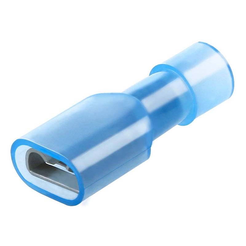 [Australia - AusPower] - AIRIC Female Spade Connector 16-14 Gauge 100PCS Nylon Fully Insulated Female Wire Quick Disconnects Spade Terminal Connectors Blue Female/100PCS Blue (16-14AWG) 