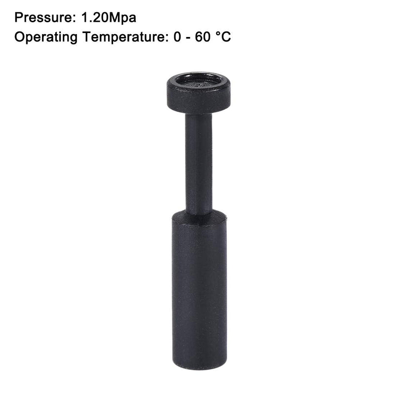 [Australia - AusPower] - uxcell Push to Connect Fittings, Cap Style Pneumatic Blanking Plugs, Fit for 6mm Inner Dia. Air Hose Tube Pipe, Plastic, Black, Pack of 20 