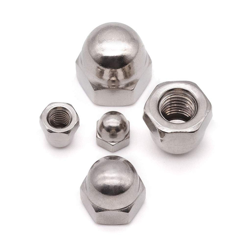 [Australia - AusPower] - 1/2-13 (10 PCS) Acorn Hex Cap Nuts Locknuts, 304 Stainless Steel, Bright Finish 1/2-13 （10 PCS) 