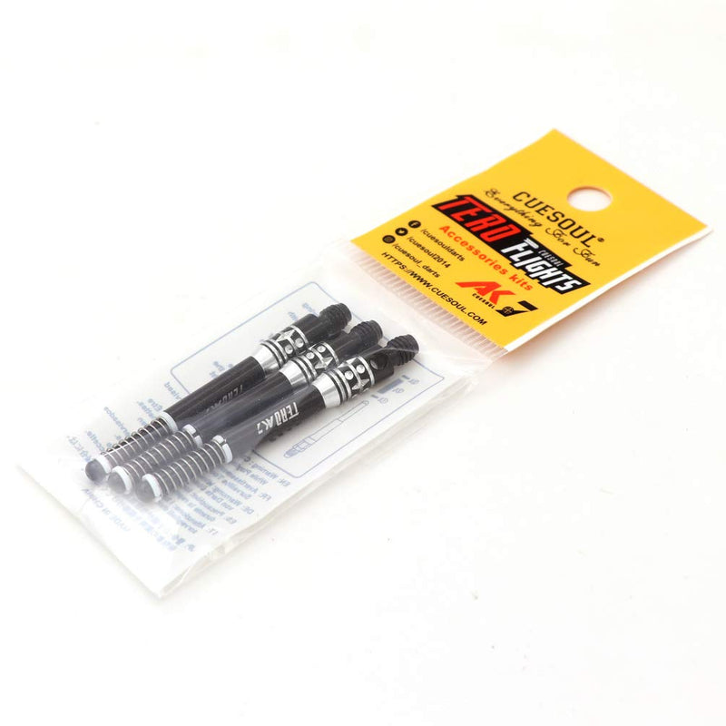 [Australia - AusPower] - CUESOUL TERO AK7 Aluminum Dart Shafts S/M/L Built-in Spring Telescopic for Steel Tip Darts and Soft Tip Darts,Set of 3 pcs Black Length-32.2mm 