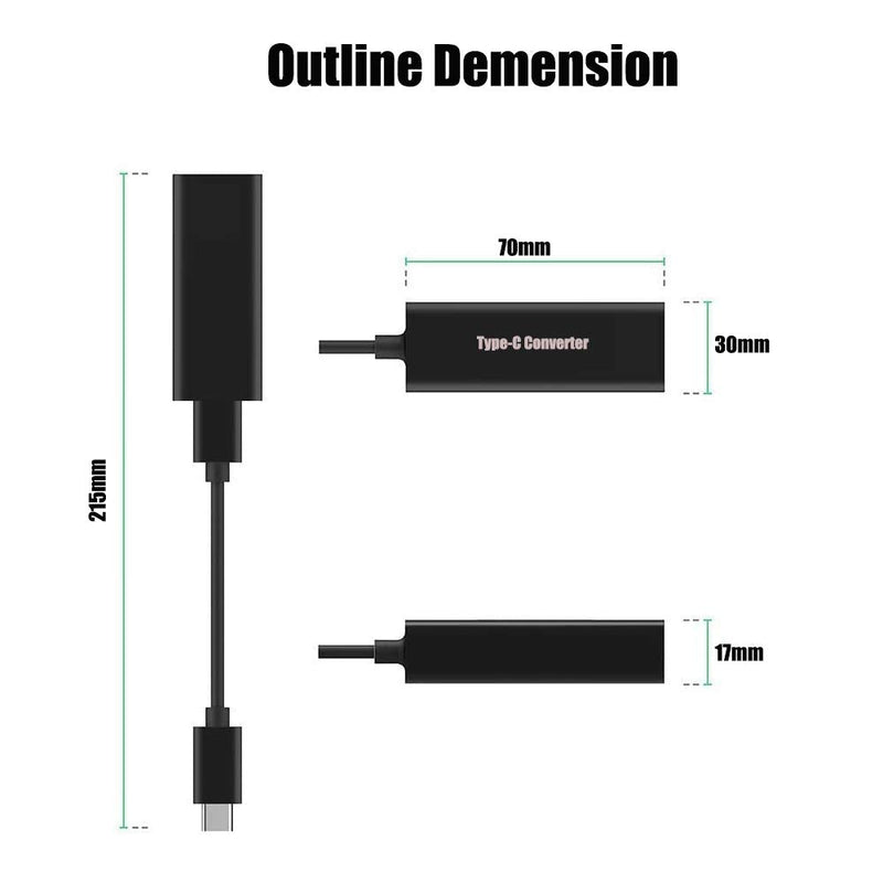 [Australia - AusPower] - PLUSPOE USB C to Slim Tip Adapter, Convert Lenovo Square Charger to Type C, for Lenovo Thinkpad, Samsung S8/S9/Note, Nintendo Switch, and Any USB C Devices, Max 65watt 