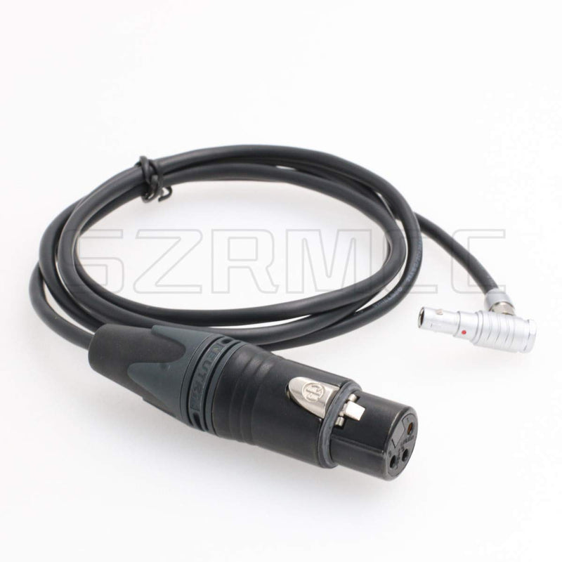 [Australia - AusPower] - SZRMCC Z CAM E2 or ARRI Alexa Mini Camera Audio Input Cable Neutrik XLR 3 Pin Female to 00B 5 Pin (Right Angle, 60cm) Right Angle 