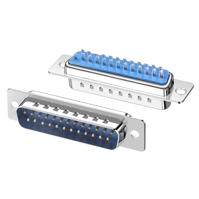 [Australia - AusPower] - ANMBEST DB25 Solder Connector, 25PIN RS232 Terminal Adapter Breakout Board with Case Assortment Kit(5PCS Male + 5PCS Female) 