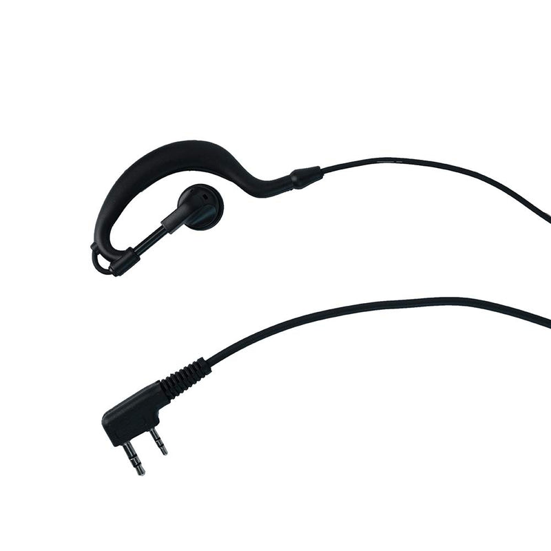 [Australia - AusPower] - Caroo Kenwood Walkie Talkies Earpiece G Shape Headset with PTT Mic Compatible with Baofeng UV-5R BF-888S BF-F8HP BF-F9 UV-82 UV-82HP UV-82C Kenwood Walkie Talkies Two Way Radio 2 pin(2 Pack) 