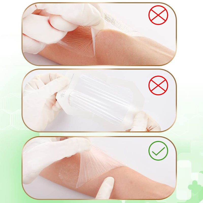 [Australia - AusPower] - Transparent Film Dressing, Waterproof Wound Cover Bandage 4''x4.75'', 50 Packs, Post Surgical Shower or IV Shield, Tattoo Aftercare Bandage, Adhesive Patch by NeuHeils 