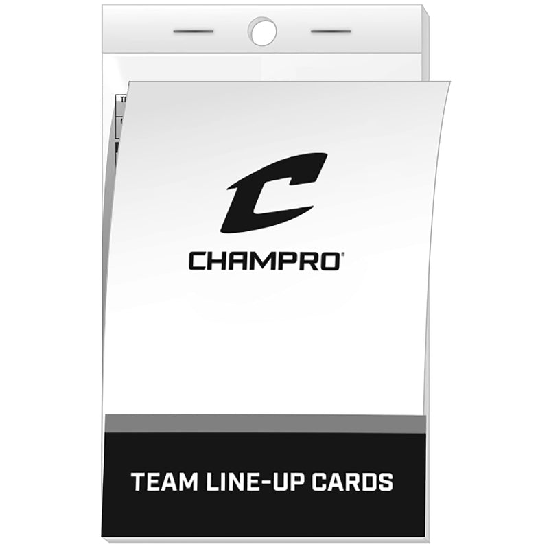 [Australia - AusPower] - Champro Set of 25 Line-up Cards, White, 4.25"W x 7.5"L 