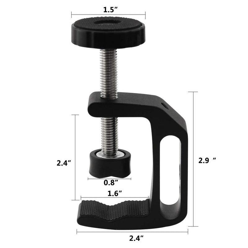 [Australia - AusPower] - LEADRISE Universal C-Clamp With 1/4 And 3/8 Thread Hole For Desktop Mount Holder LCD Monitor Flash Desks Carts Benches Worktables (2) 2 
