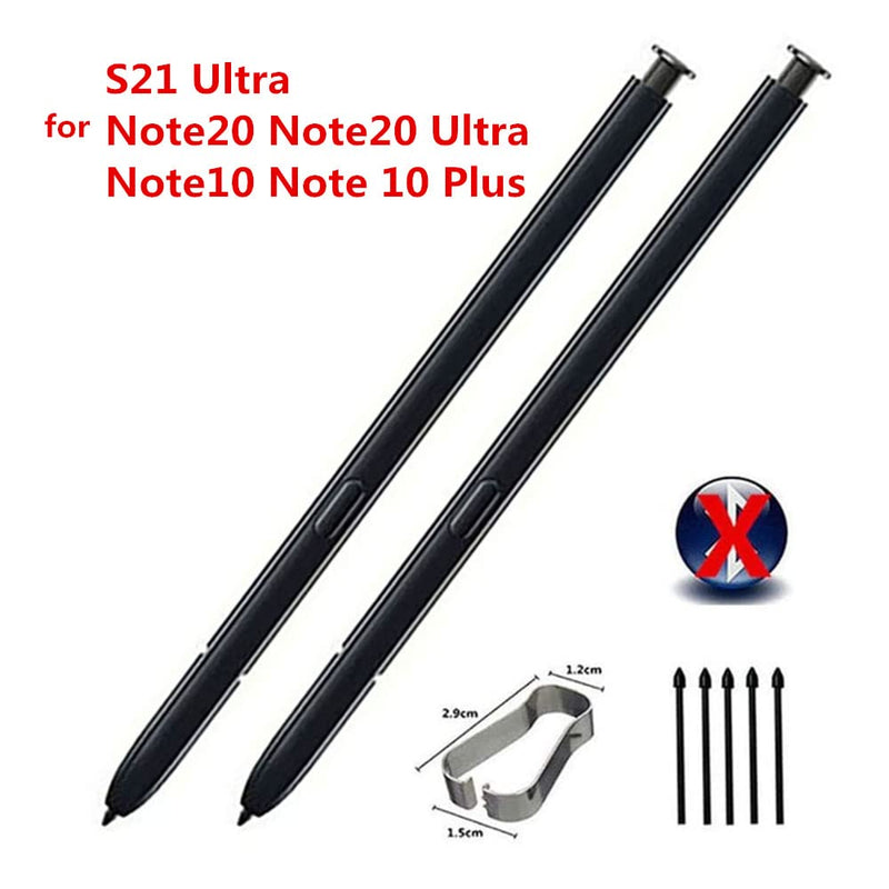[Australia - AusPower] - 2PCS Galaxy S21 Ultra S Pen Replacement for Samsung Galaxy S21 Ultra 5G 6.8" Note20/Note20 Ultra 5G Note10/Note10 Plus 5G Stylus Pen (Without Bluetooth) +Tips/Nibs 