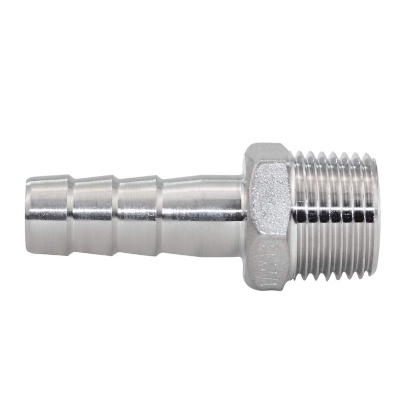 [Australia - AusPower] - JoyTube 1/2" Hose Barb to 1/2" Male NPT 304 Stainless Steel Barbed Hose Fitting for Home Brew Water Fuel Air, Pack of 5 