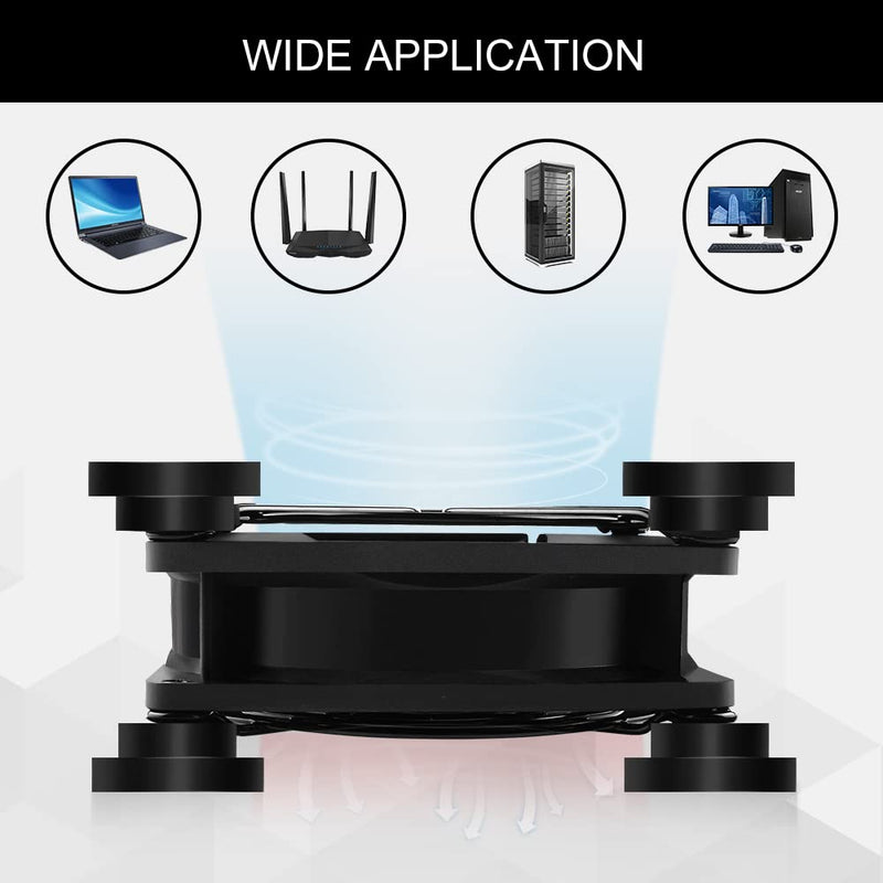 [Australia - AusPower] - NewHail 2PCS 80mm Mini USB Fan Computer Fan Multi-Speed Control, Reduction Heat for Router, Game Console,Xbox, TV Box, Recipient, Modem, DVR, Playstation, AV-Cabin 