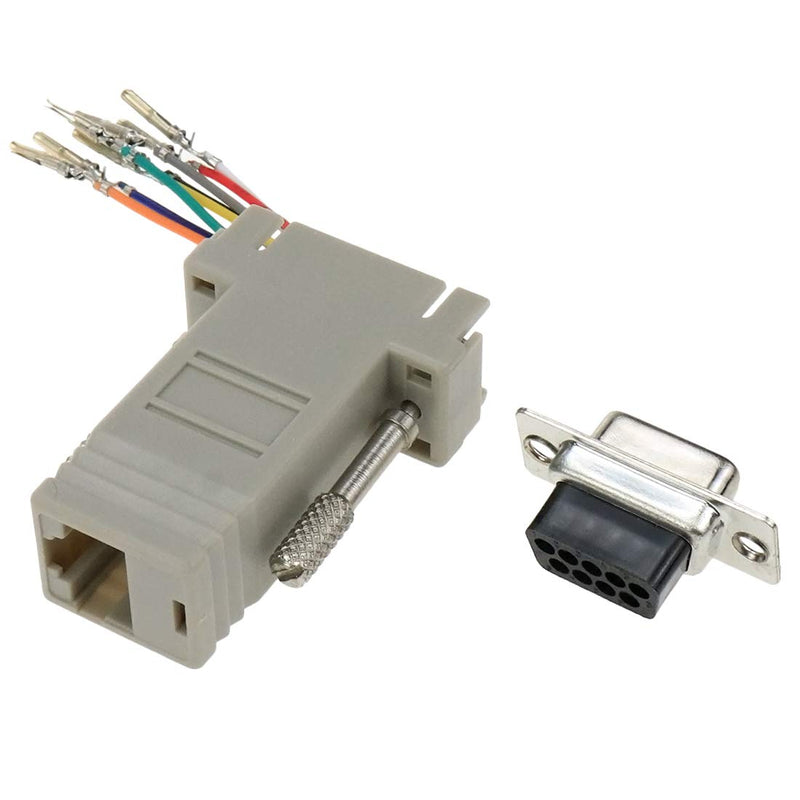 [Australia - AusPower] - Dahszhi DB9 Ethernet Adapter, DB9 to RJ45 Modular Adapter, F/F 