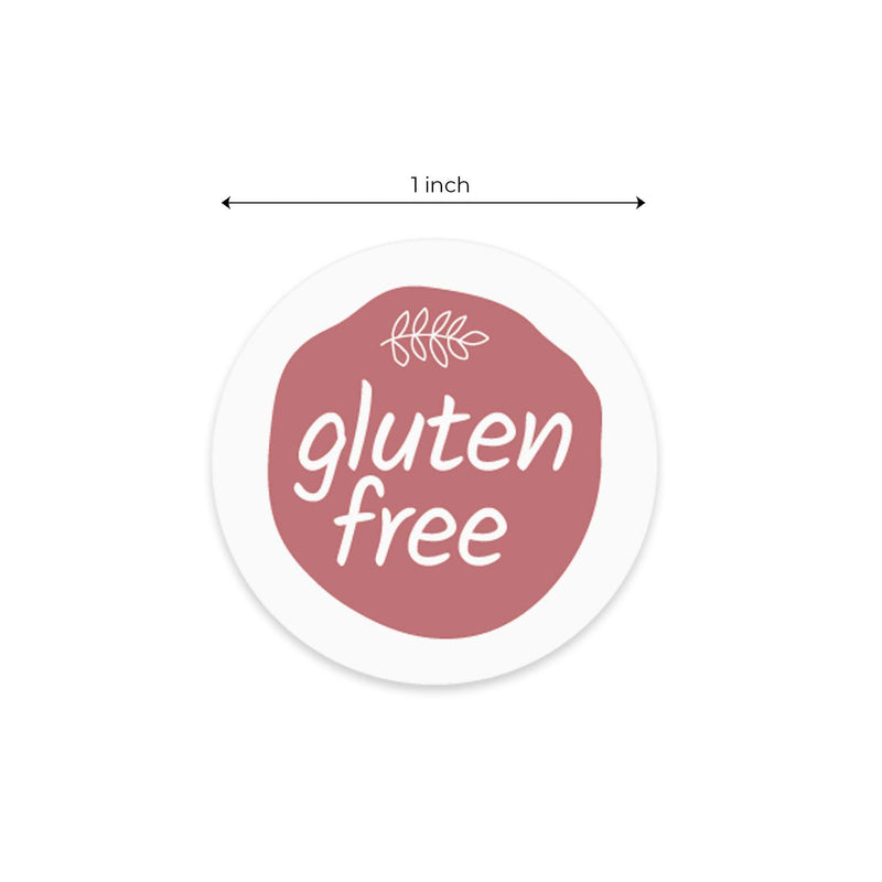 [Australia - AusPower] - Rose Pink Gluten Free Stickers / 1" 500 Circle Labels/Chic Design with Foliage Aesthetic 