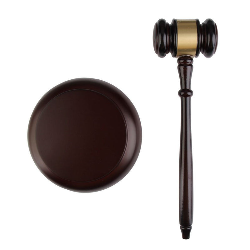 [Australia - AusPower] - Wooden Gavel and Sound Block perfet for Judge Lawyer Auction Sale Style01 