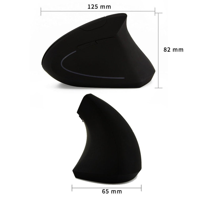 [Australia - AusPower] - Sokelinn-six Wireless Vertical Mouse,2.4Ghz Cordless 800/1200/1600 Adjustable DPI High Sensitivity Ergonomic USB Gaming Mouse for Computers and Laptops 