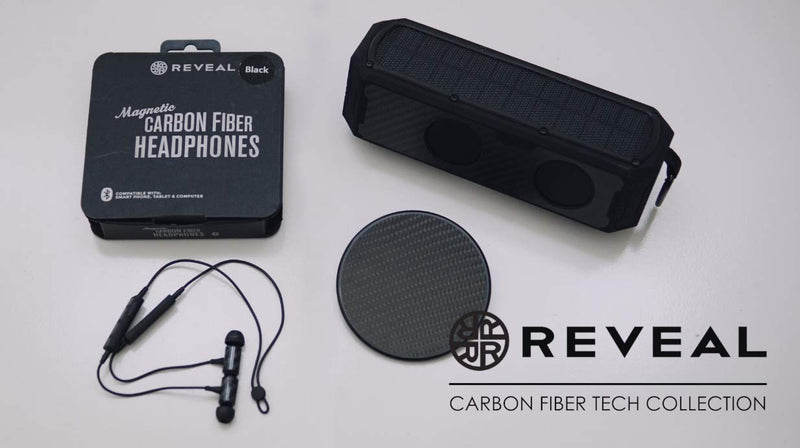 [Australia - AusPower] - Wireless Charger Pad Carbon Fiber Design by Reveal Shop- Qi Certified, 15W Fast Charging- Compatible w/iPhone 13/12/11/11Pro/XS Max/XR/XS/X/8/8Plus, Galaxy S6 to S10, S20 (Cable Included) (Black) Black 