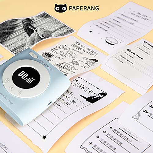 [Australia - AusPower] - Paperang P2S Upgrade Version Mini Bluetooth Wireless Portable Mobile Printer Thermal Printer Compatible iOS + Android for Learning Assistance, Study Notes, Journal, Fun, Work (Blue) Blue 
