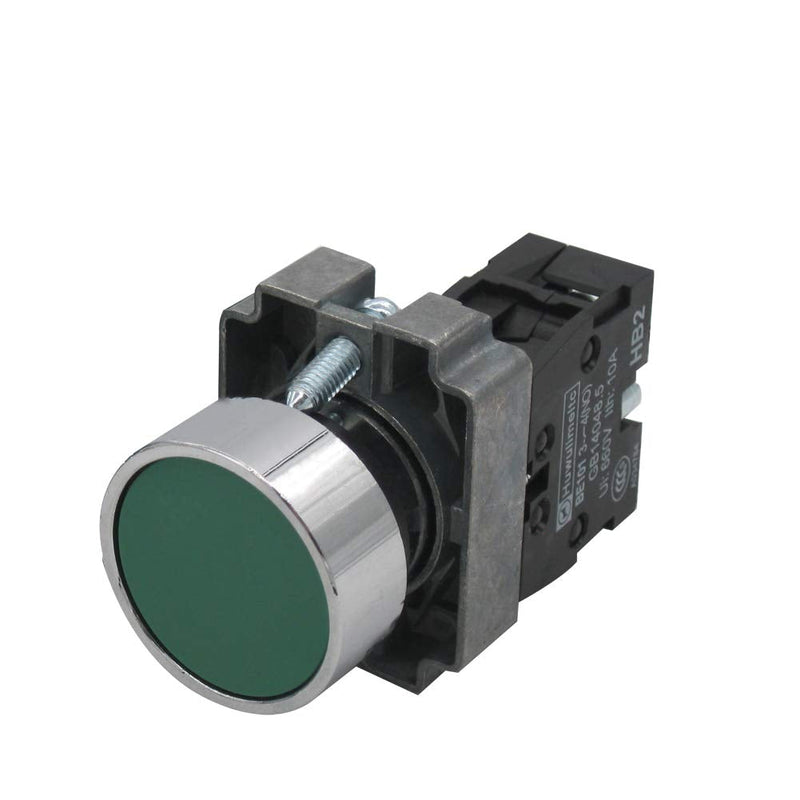 [Australia - AusPower] - mxuteuk 2pcs 22mm Momentary Push Button Switch SPST Red (1 NC) Green (1 NO) 660V 10A,1 Year Warranty HB2-BA-RG 