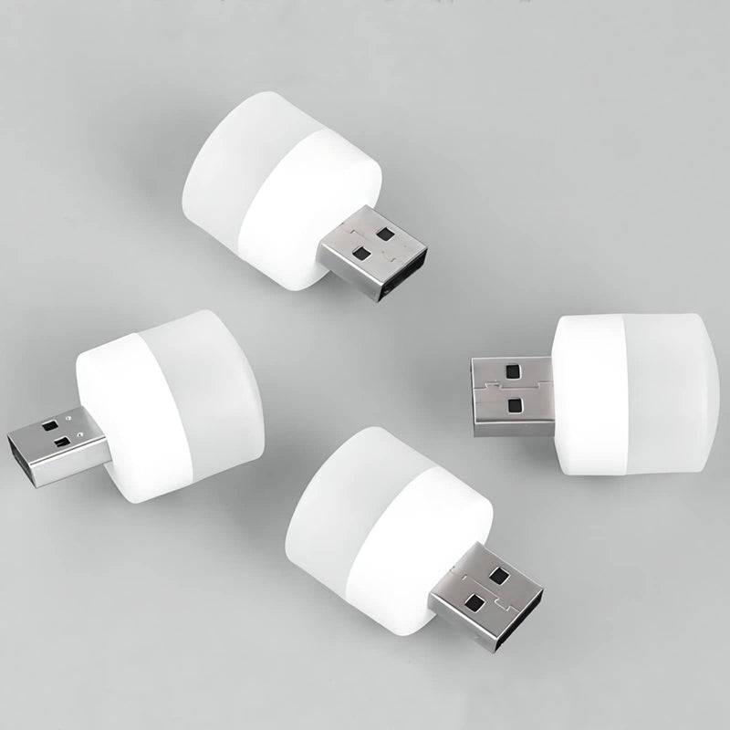 [Australia - AusPower] - DASITON Plug in LED Night Light Mini USB LED Light Flexible USB LED Ambient Light Mini USB LED Light, LED Portable car Bulb, Indoor, Outdoor, Reading, Sleep (4 Warm Light) 4 Warm Light 