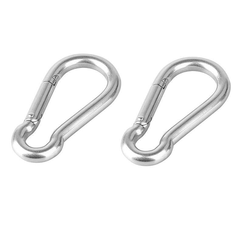 [Australia - AusPower] - Abimars 316 Stainless Steel Eye Bolts with Nuts and Spring Snap Hook Carabiner(4 Pack),M6 Shoulder Eye Bolts for Swing,Hammock，Securing Cables Wires,Docks as a Tie Down Loop 