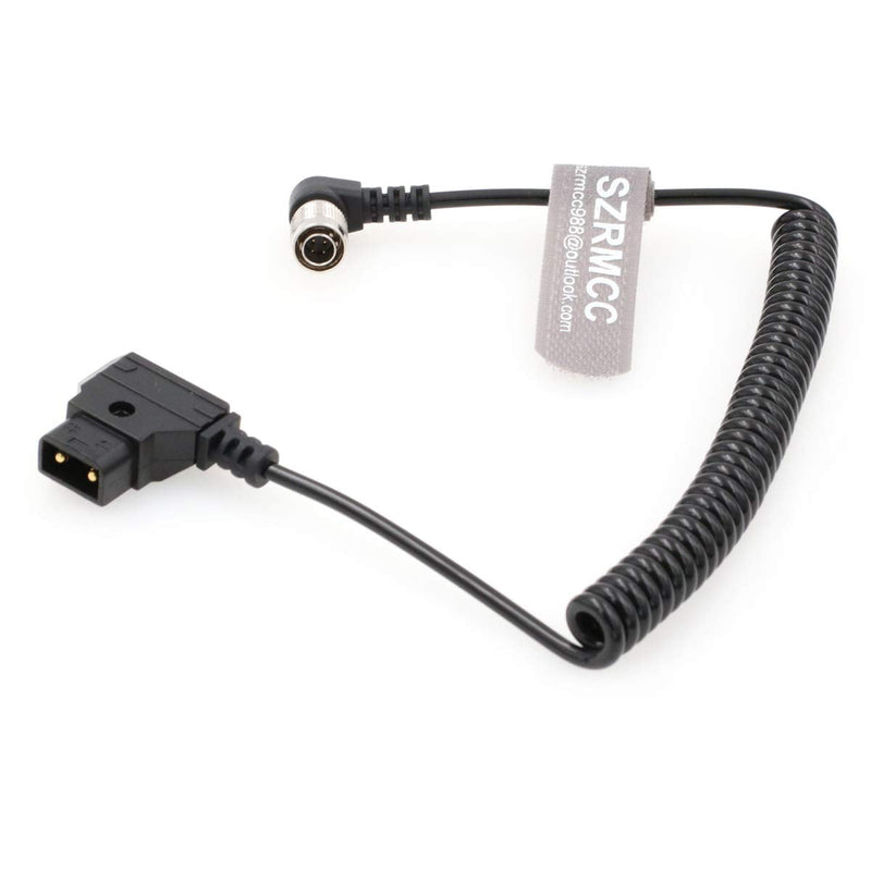 [Australia - AusPower] - SZRMCC Anton-Bauer IDX D-Tap to Right Angle Hirose 4 pin Male Coiled Power Cable for Zaxcom Sound Devices 688 644 633 