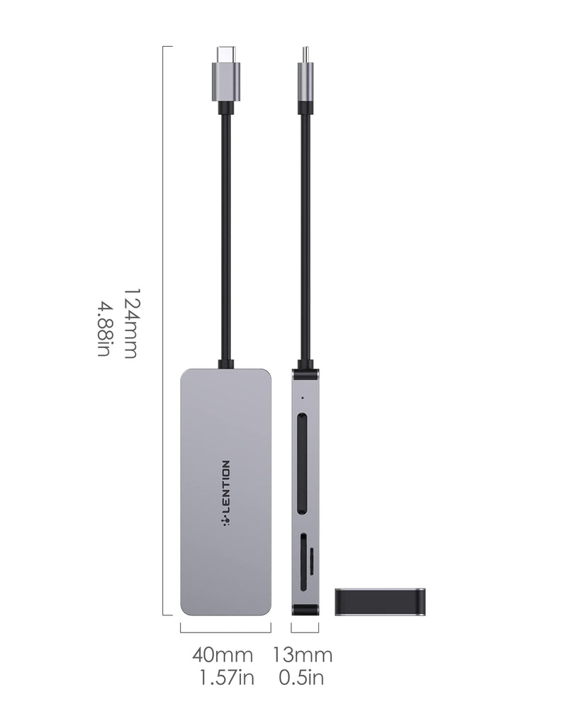 [Australia - AusPower] - LENTION USB C to CF/SD/Micro SD Multi-Card Reader, SD 3.0 Card Adapter Compatible 2021-2016 MacBook Pro 13/15/16, New Mac Air/iPad Pro/Surface, Samsung S20/S10/S9/S8/Plus/Note (CB-C12, Space Gray) 