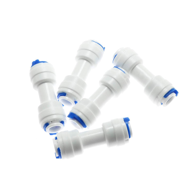 [Australia - AusPower] - Maxmoral 5PCS Pipe Fitting 1/4" OD Quick Straight Connect Push In to Connect Water Tube Fitting Connector 