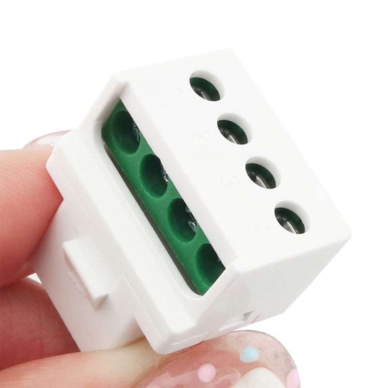 [Australia - AusPower] - SJZBIN 6PCS RJ11 Screw Jack CAT3 Telephone Keystone Jack Telephone Four-core Module, White 