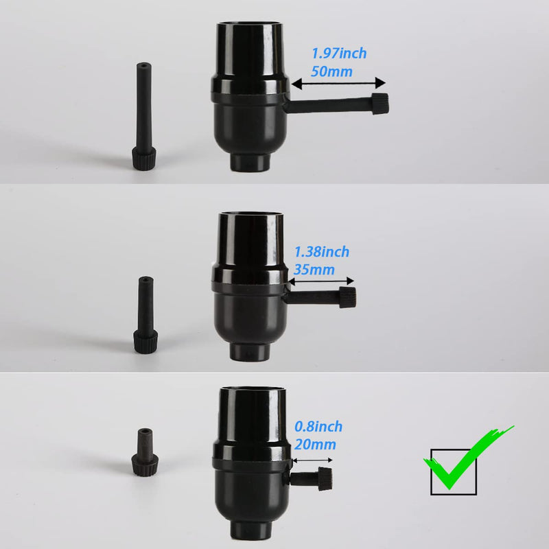 [Australia - AusPower] - Venforze 4 Packs Standard Lamp Switch Replacement, Light Lamp Turn On/Off Switch Knobs Replacement (20mm-4pcs) 20mm-4pcs 