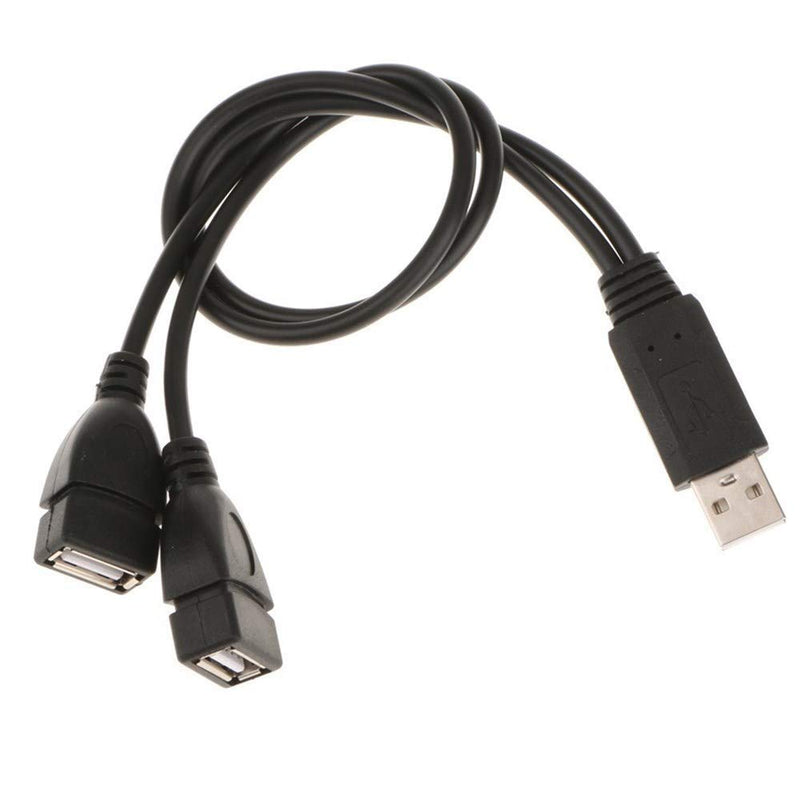[Australia - AusPower] - USB Splitter,USB Charger Cable,USB A 2.0 Male to Dual USB Female Jack Y Splitter Charging Cable for Laptop/Car/Data Transmission / Charging Etc. (2 Pack) 