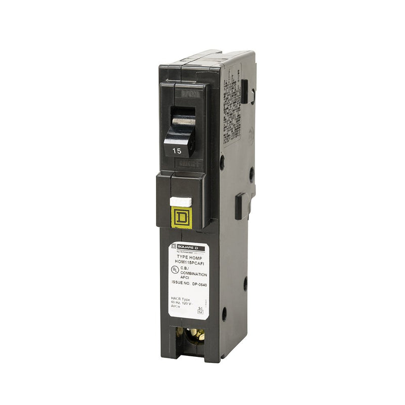 [Australia - AusPower] - Square D - HOM115PCAFIC Homeline Circuit Breaker, 15-Amp, 120V, 1-Pole, CAFCI , Plug-On Neutral 