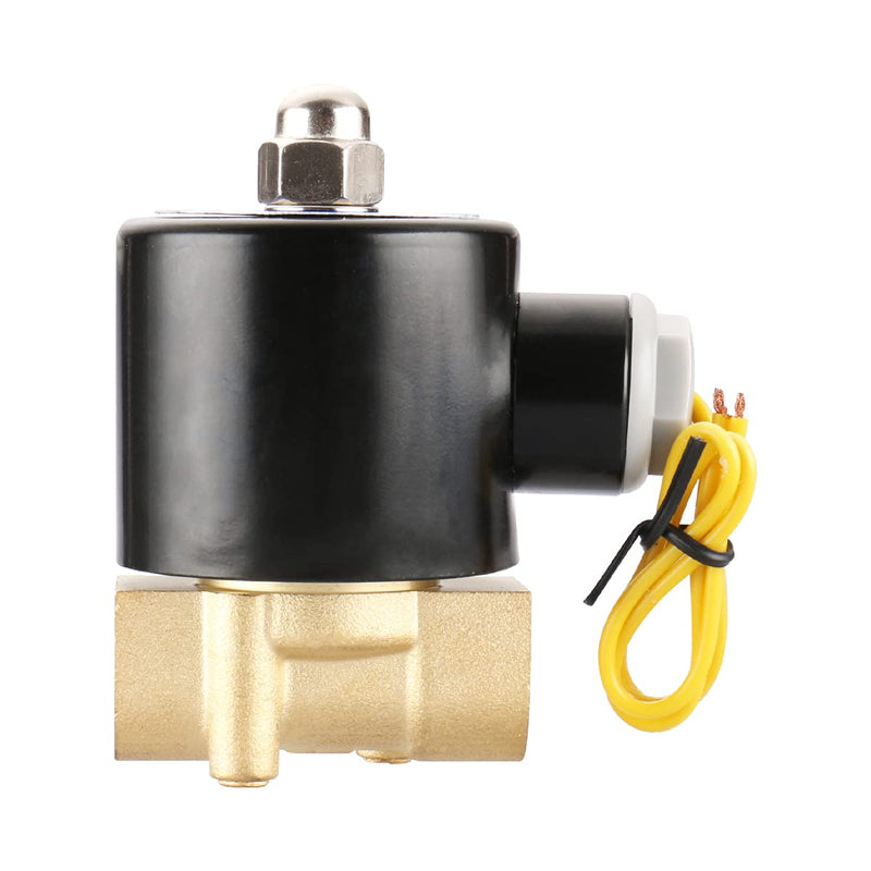 [Australia - AusPower] - Baomain 3/8 inch Brass Electric Solenoid Valve Water Air Fuels N/C Valve DC 12V 
