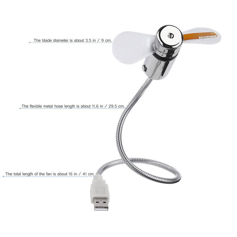 [Australia - AusPower] - POPETPOP USB Clock Fans, Mini USB Fan Programmable Edit LED Display Fan Portable Cooling Fan for Office Home 