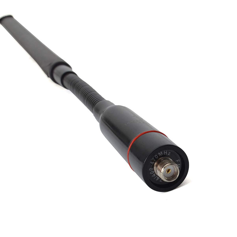 [Australia - AusPower] - HYS Foldable Tactical Handheld Portable Antenna 18.7-Inch with SMA-Female Dual Band VHF/UHF with Gooseneck for UV-5R, UV-82, BF-F8HP, UV-5R V2+ Plus, BF-F9 V2+ Two Way Radios(2 Pack) 