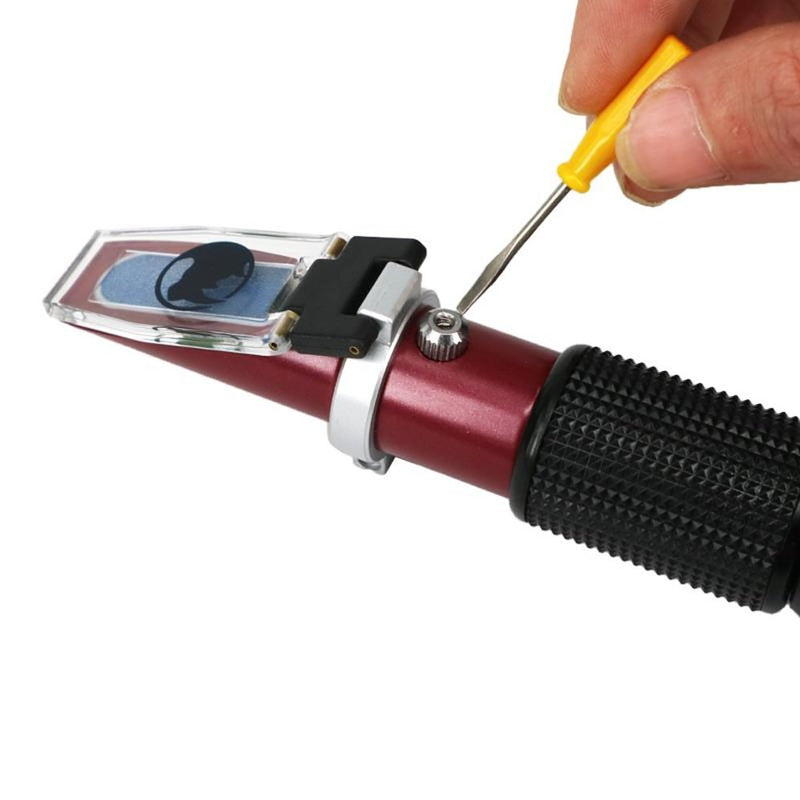[Australia - AusPower] - 0 to 18% Brix Hand Held Rhino Refractometer with Automatic Temperature Compensation, with Low Sugar Fruits, Maple Sap, Vegetable Juice,Cutting Liquids Test 