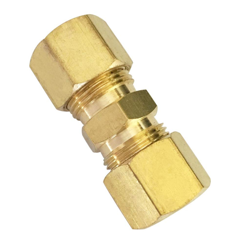 [Australia - AusPower] - Brass Compression Tube Fitting, Union, 3/16" OD x 3/16" OD, 5pcs 5 3/16" x 3/16" Tube OD 