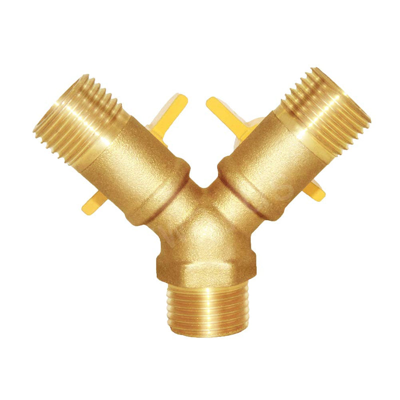 [Australia - AusPower] - Joywayus 1/2" Male Brass Garden Irrigation 3 Way Union Intersection/Split Shut off Ball Valve Fitting M1/2 