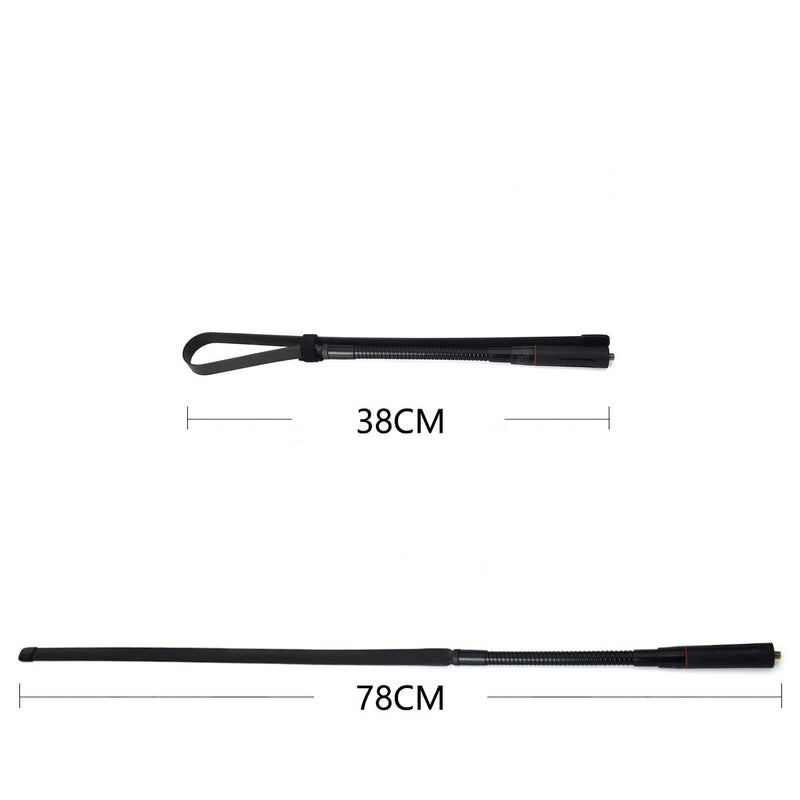 [Australia - AusPower] - TWAYRDIO Dual Band 3.0/5.0dBi Foldable CS Tactical Antenna with Gooseneck 31inch SMA Female 2 Meter/70cm Ham Radio Antenna for Baofeng UV-5R Series UV-82 Series BF-F8HP Kenwood Retevis Walkie Talkie 