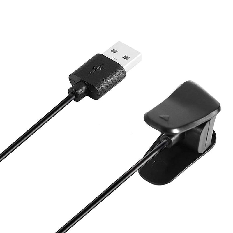 [Australia - AusPower] - Charger for Garmin Vivosmart 4, Replacement Charging Data Cable Clip Cord for Garmin Vivosmart 4 (Black, 2Pack) 