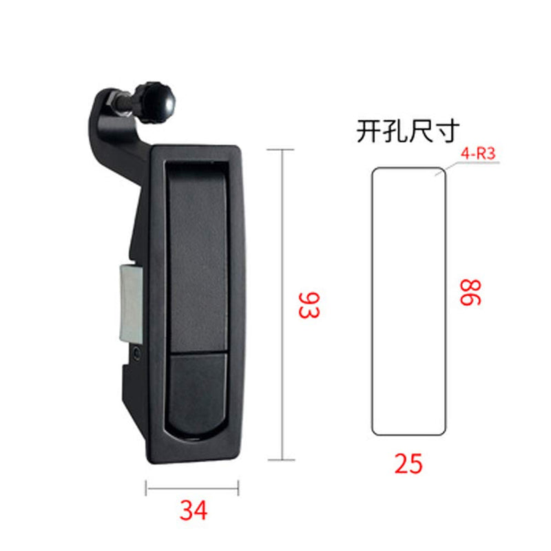 [Australia - AusPower] - 2PCS Compression Latch Lock Trigger Latch Lock Smith Series Zinc Alloy Adjustable Lever Hand Operate Black Keyless 