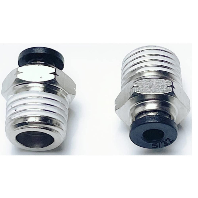 [Australia - AusPower] - VETLEY Pneumatic Push to Connect Fitting 5/32 Inch Tube OD x 1/4 NPT Thread Male Straight Quick Connector Air Fittings PC-5/32-N2 (Pack of 10) 5/32" OD x 1/4"NPT 