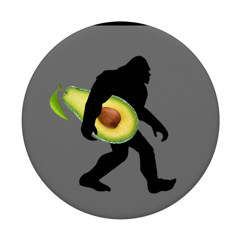 [Australia - AusPower] - Bigfoot Carrying Avocado Pop Socket Vegan Sasquatch Avocados Black 
